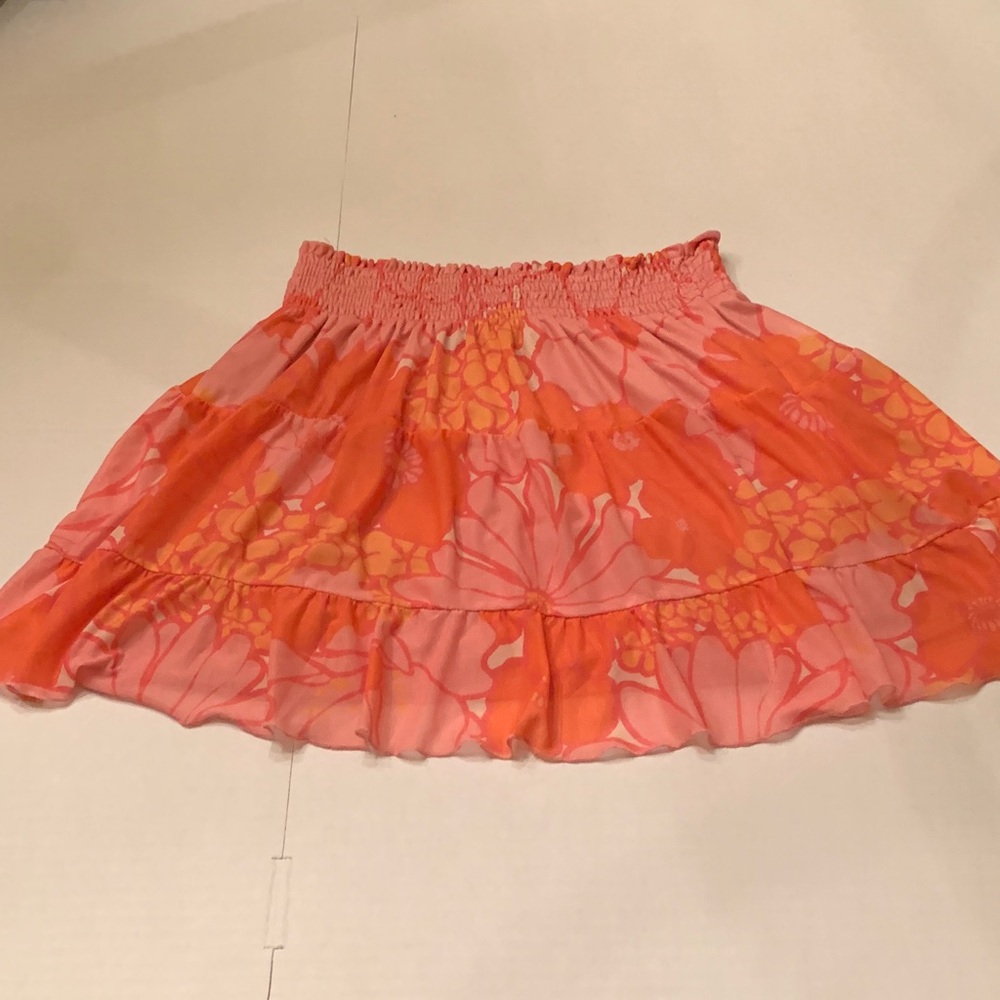 VGUC Show Me Your MuMu Vibrant Pink and Orange Mini Skirt Medium